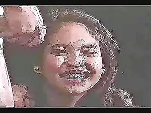 Gầy cô gái với bàn c ...